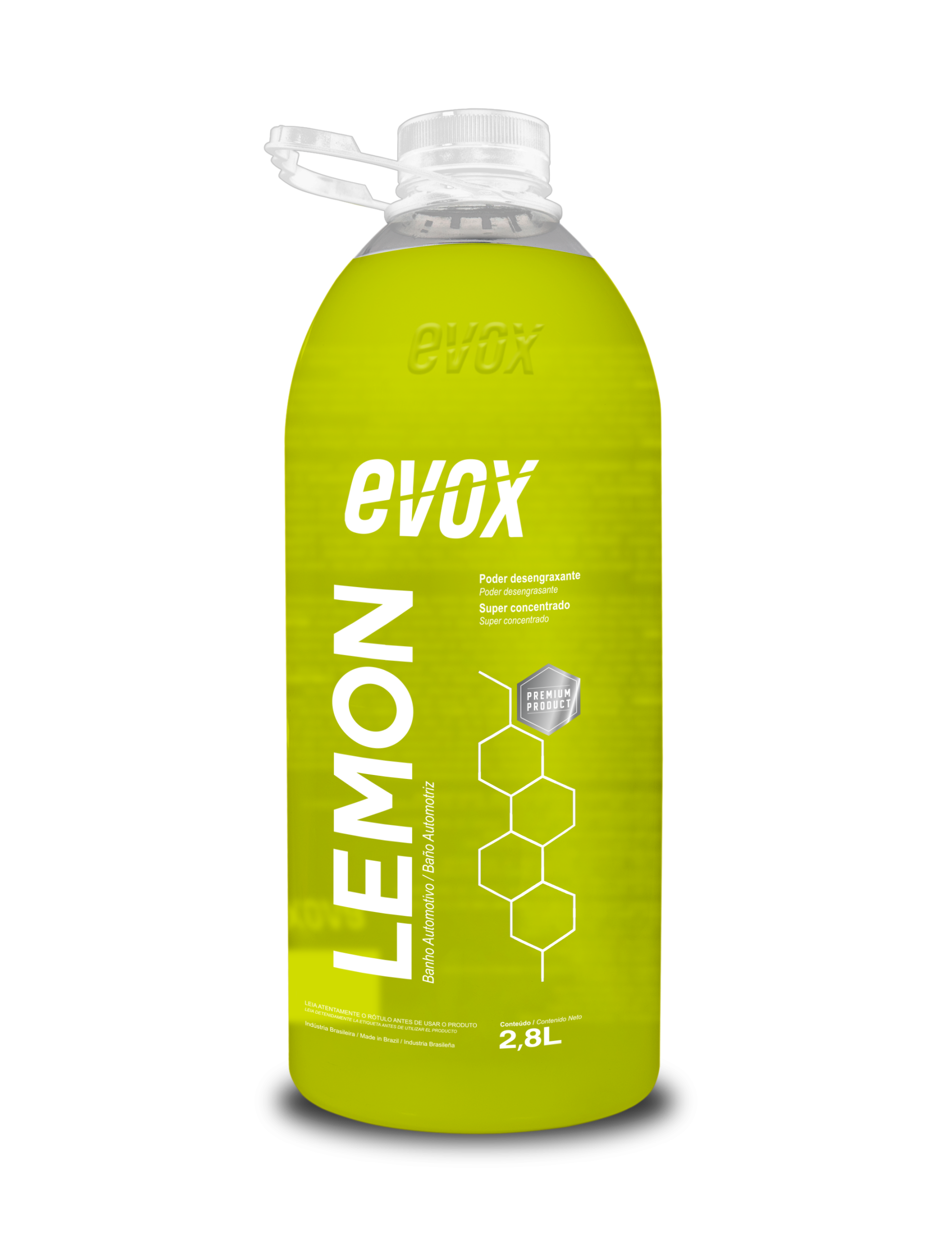 LEMON-28L-tampa-branca SHAMPOO DESENGRASANTE EVOX LEMON 2.8L- EV02928 -